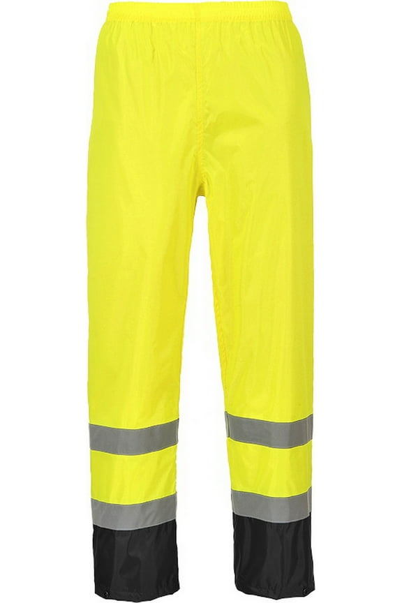 H444 Lightweight Waterpoof Hi Vis Classic Contrast Rain Pants Yellow/Black, 5X-Large