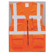 Portwest US476 Berlin Executive Safety Vest Orange, 5X-Large