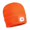 thumbnail image 1 of Portwest Mens Beanie Hat LED Head Light USB Rechargeable Warm Work Comfort B029, 1 of 3