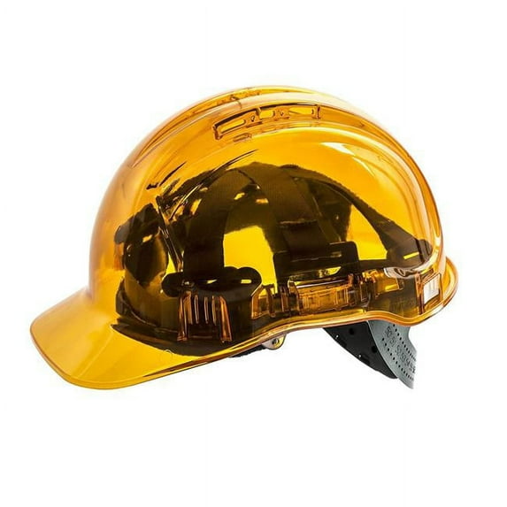 Portwest PV64CLR Peak View Ratchet Translucent Hard Hat, Clear