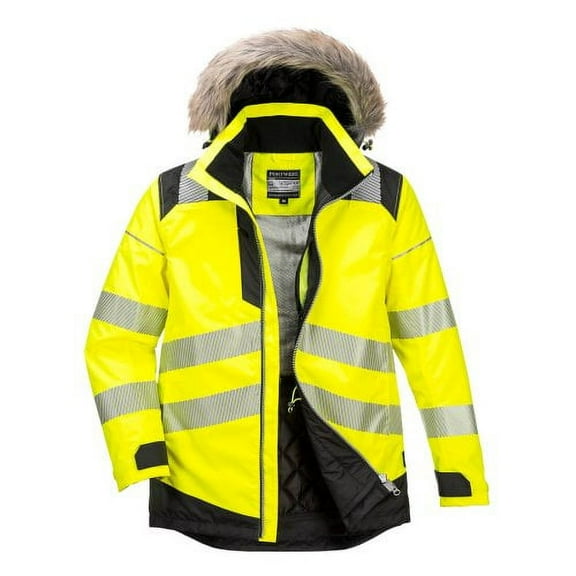 Portwest PW3 Hi-Vis Winter Parka Jacket, Size: 4XL (PW369YBR4XL)