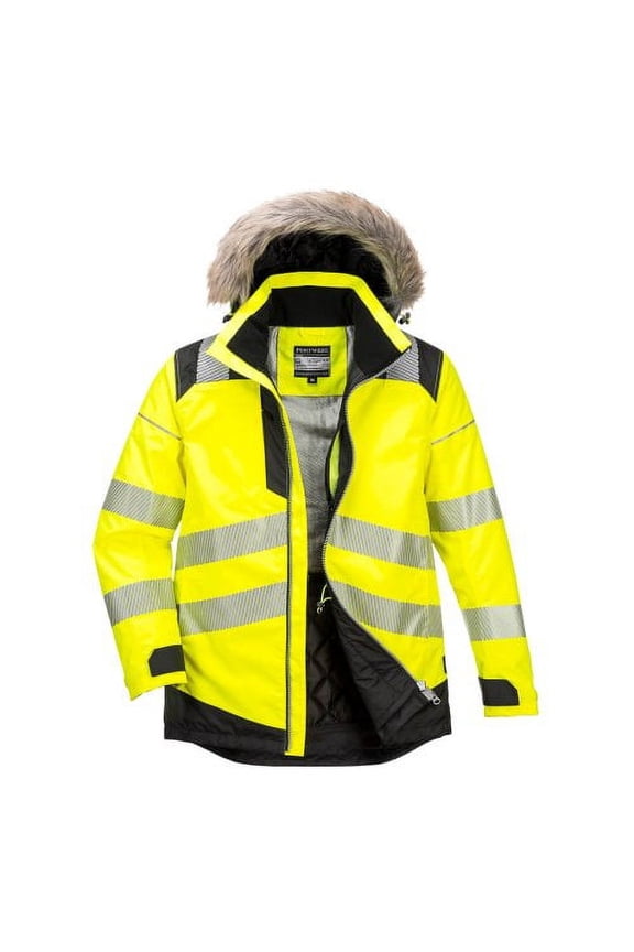 PW3 Hi-Vis Winter Parka Jacket, Size: 4XL (PW369YBR4XL)