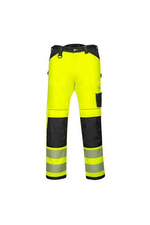 PW340 Hi-Vis Workwear Safety Pants Yellow/Black, 46