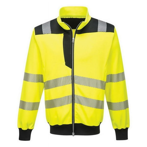 Portwest PW370 Hi-Vis Reflective Sweatshirt Yellow/Black, Medium