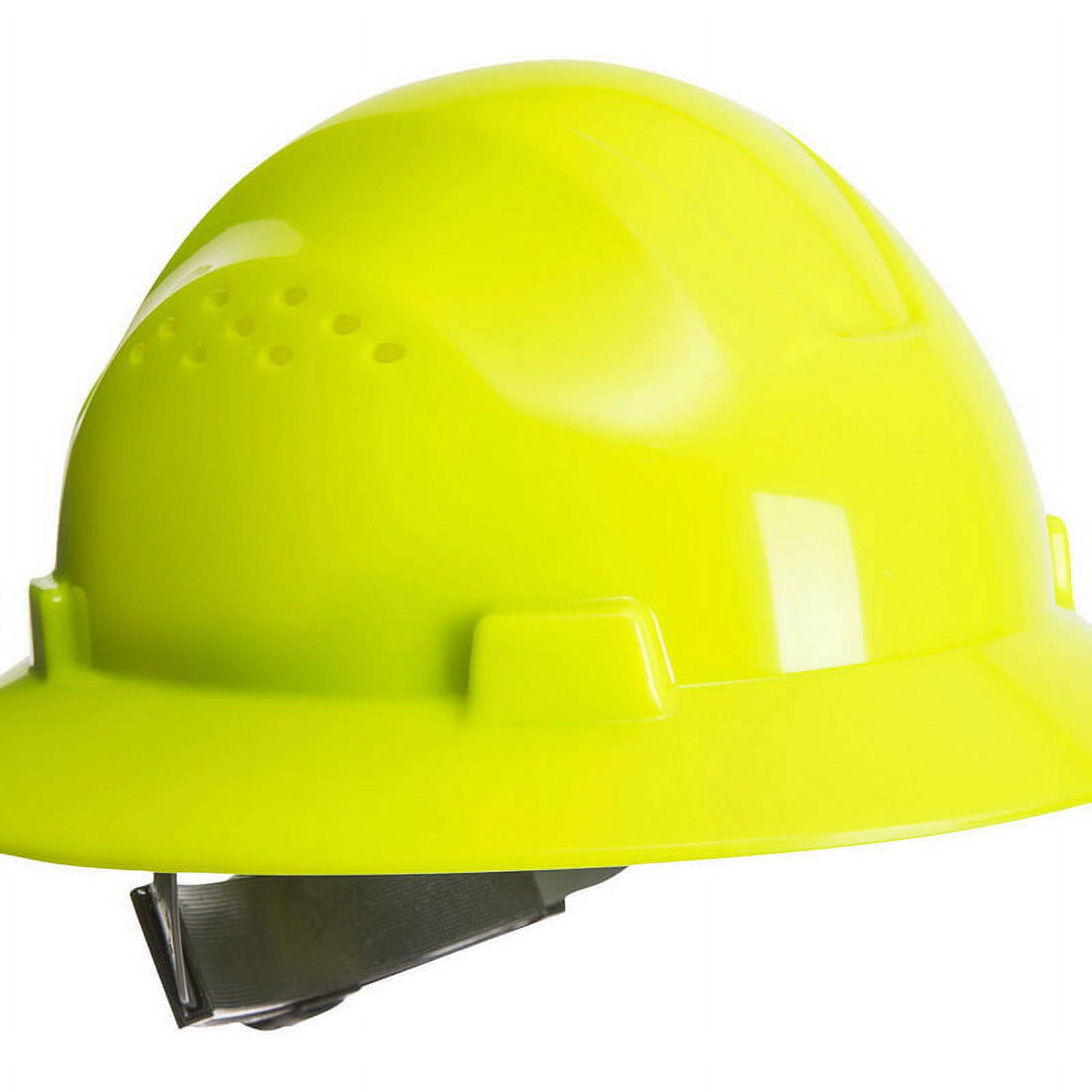 Portwest PW52 Full Brim Premier Vented Safety Hard Hat HiVis Yellow