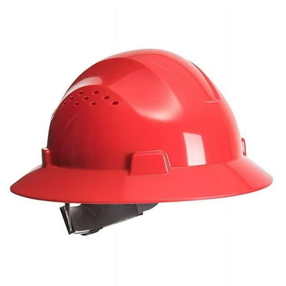 Portwest PW52 Full Brim Premier Vented Safety Hard Hat Red