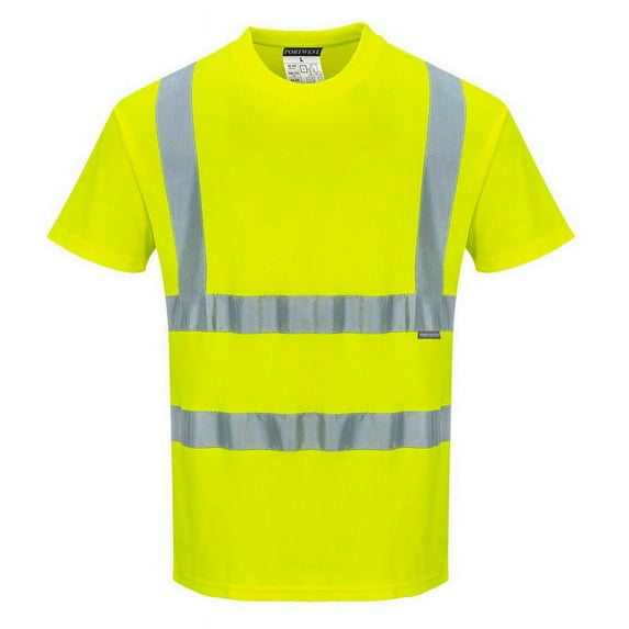 Portwest S170 Cotton Comfort Short Sleeve T-Shirt Yellow Tall, 3X-Large