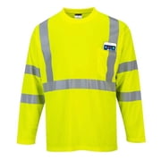 Portwest S191 Hi-Vis Long Sleeved T-Shirt-Yello Tall-XL
