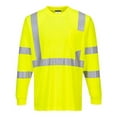 thumbnail image 1 of Portwest S192 Hi-Vis Long Sleeved T-Shirt-Yellow-6XL, 1 of 2