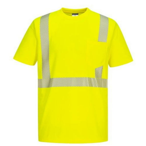Portwest S194 Men's Hi Vis Refelctive Tape Short Sleeve T-Shirt Yellow, XX-Large