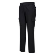 Portwest S231 Flexible Slim Cargo Combat Pants Black, 30