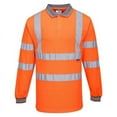 thumbnail image 1 of Portwest Hi-Vis Long Sleeved Polo 2 Tone Reflective Taped Work Safety S277, 1 of 2