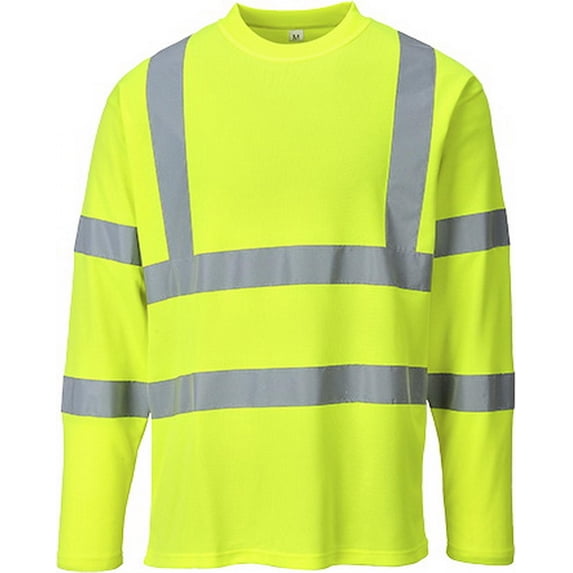 Portwest S278 Cotton Comfort Long Sleeve T-Shirt Yellow, Medium