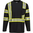 thumbnail image 1 of Portwest S346 Iona Plus Long Sleeve Reflective T-Shirt Black, X-Large, 1 of 1