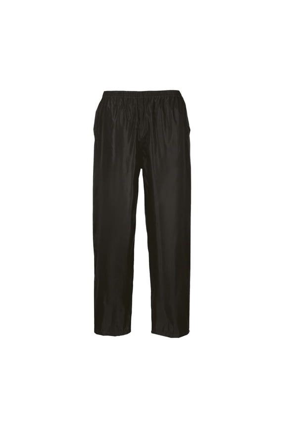 S441 Men's Lightweight Adjustable Waterproof Classic Rain Pants Black, 6X-Large