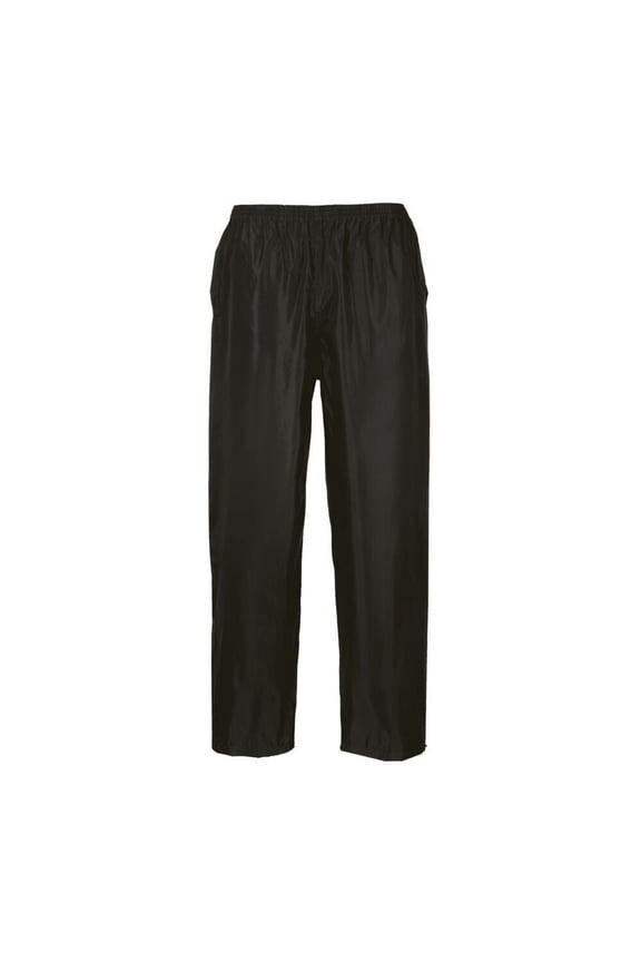 S441 Men's Lightweight Adjustable Waterproof Classic Rain Pants Black, Medium