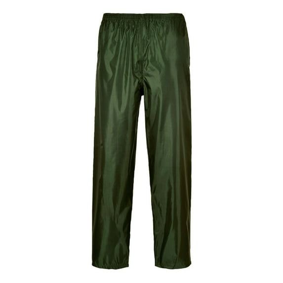 Portwest S441 Men's Lightweight Adjustable Waterproof Classic Rain Pants Olive Green, X-Large