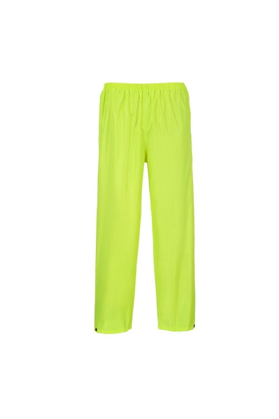 S441 Men's Lightweight Adjustable Waterproof Classic Rain Pants Yellow, Small