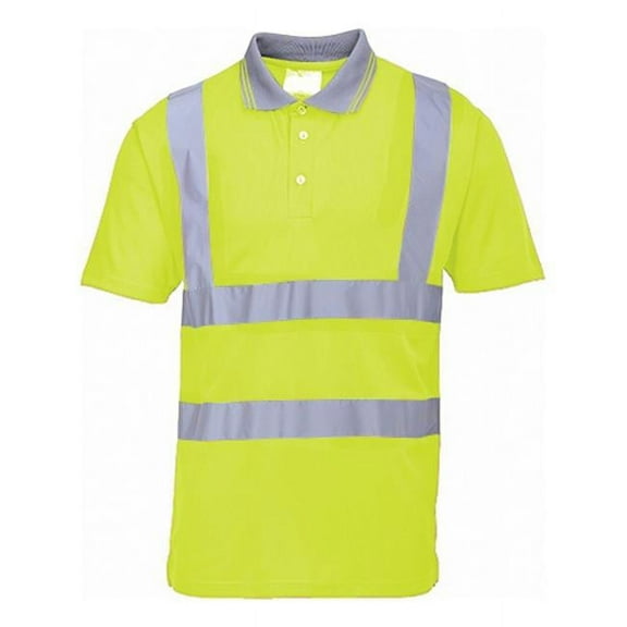 Portwest S477 4XL Hi-Visibility Short Sleeved Polo Shirt, Yellow - Regular