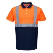 Portwest S479 Reflective High Vis Two-Tone Polo Shirt Orange/Navy, 4X-Large