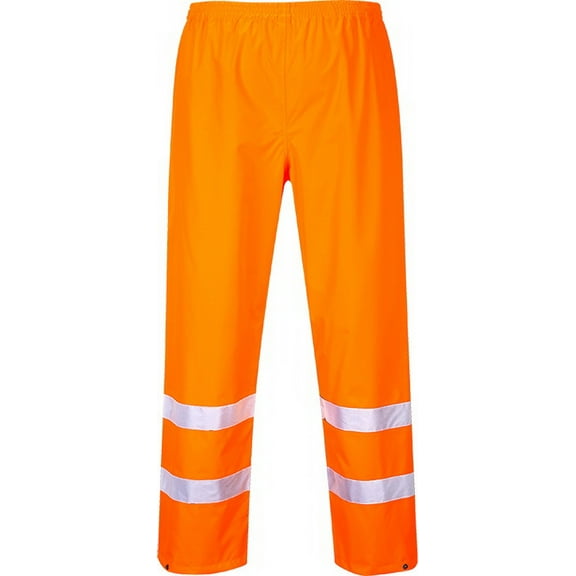 Portwest S480 Hi-Vis Windproof Waterproof Traffic Pants Orange, Medium