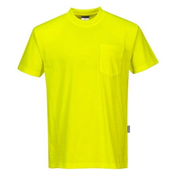 Portwest S577 Men's Hi Vis Lightweight Cotton Blend Short Sleeve T-Shirt Yellow, XX-Large