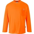 thumbnail image 1 of Portwest S579 Long Sleeve Pocket T-Shirt-Orange-L, 1 of 2