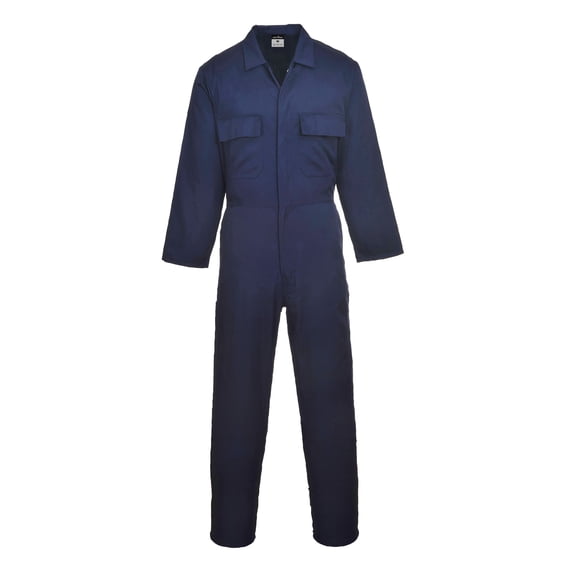 Portwest S999 Men's Work Coveralls - Protective Polycotton Overalls Durable Workwear Boiler Suit for Mechanics Warehouse Garages DIY Navy Tall, XX-Large
