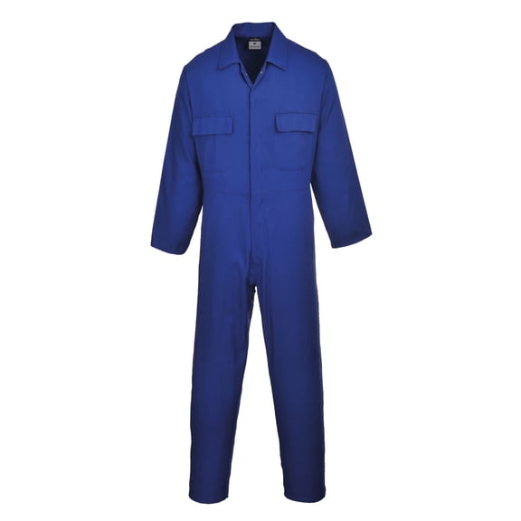 Portwest S999 Men's Work Coveralls - Protective Polycotton Overalls Durable Workwear Boiler Suit for Mechanics Warehouse Garages DIY Royal Blue, XX-Large