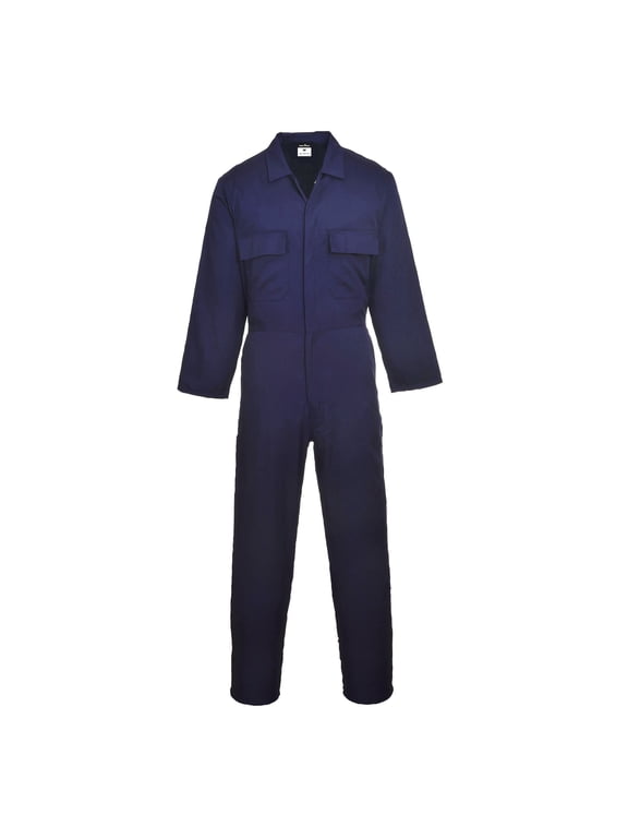 S999 Men's Work Coveralls - Protective Polycotton Overalls Durable Workwear Boiler Suit for Mechanics Warehouse Garages DIY Navy, 5X-Large
