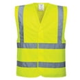 thumbnail image 1 of Portwest Two Band Brace Safety Vests, L/XL, Polyester Yellow, 1 of 4