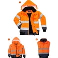 thumbnail image 1 of Portwest UC465 3in1 Bomber Jacket-Orange/Navy-M, 1 of 2