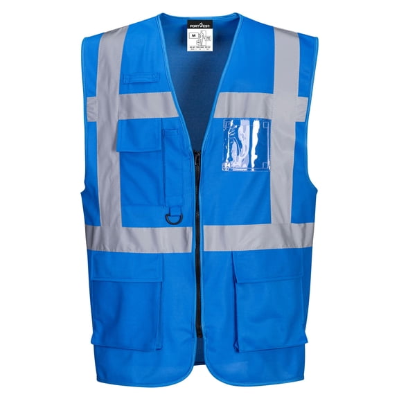 Portwest UF476 Iona Executive Safety Vest Royal Blue, Medium