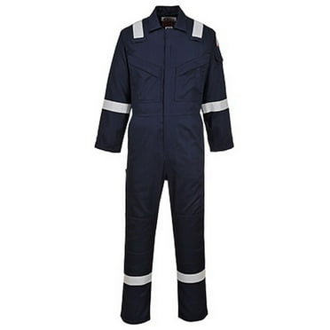 Portwest UFR21 Super Lightweight FR Antistatic Workwear Coverall Navy, X-Large