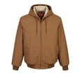 thumbnail image 1 of Portwest UFR48 Men's Duck Quilt Lined Flame Resistant Winter Hooded Jacket Brown, Small, 1 of 2