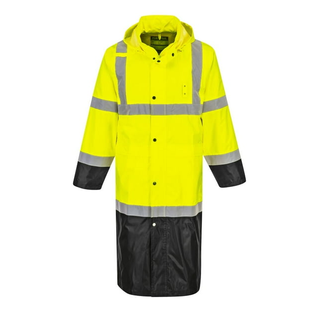 Portwest UH446 Men's Contrast Raincoat Waterproof Hi Vis Reflective