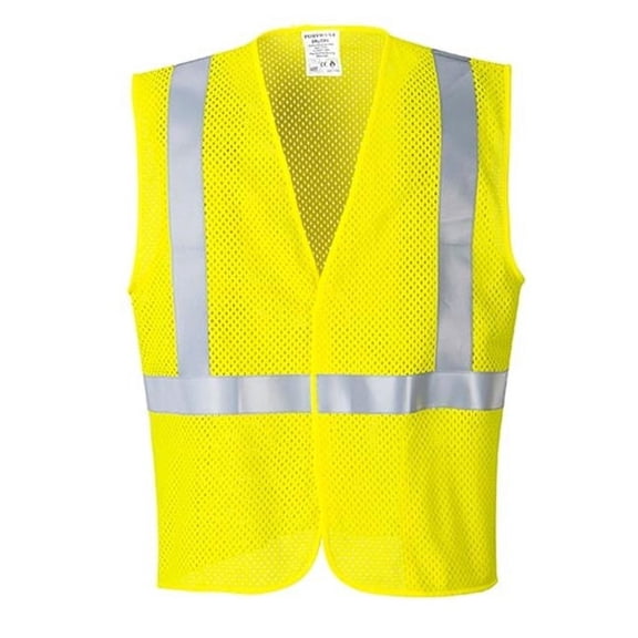 Portwest UMV21 ARC Rated FR Protective Mesh Vest Yellow, 3X-Large