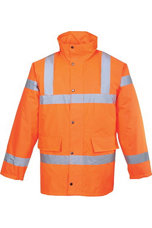 URT30 Hi-Vis Traffic Jacket-Orange-M