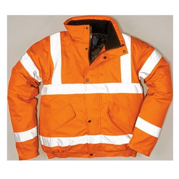 Portwest URT32 Small Hi-Visibility Class 3 Bomber Jacket, Orange - Regular