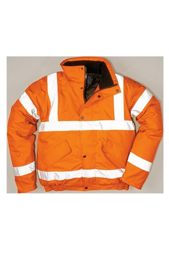 URT32 Small Hi-Visibility Class 3 Bomber Jacket, Orange - Regular