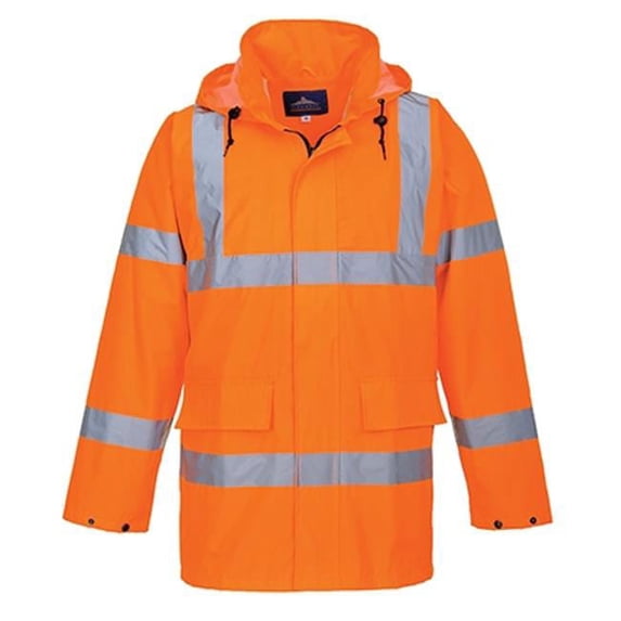 Portwest US160 2XL Hi-Visibility Lite Traffic Jacket, Orange - Regular
