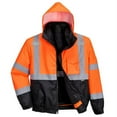 thumbnail image 1 of Portwest US365 Men's Premium Hi Vis Reflective Waterproof 3-in-1 Bomber Jacket Orange/Black, 5X-Large, 1 of 1