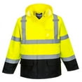 thumbnail image 1 of Portwest US366 Lightweight Hi-Vis Contrast Rain Jacket Yellow/Black, 6X-Large, 1 of 1