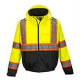 thumbnail image 1 of Portwest US367 Hi-Vis 2in1 Bomber Jacket-Yellow/Black-3XL, 1 of 1