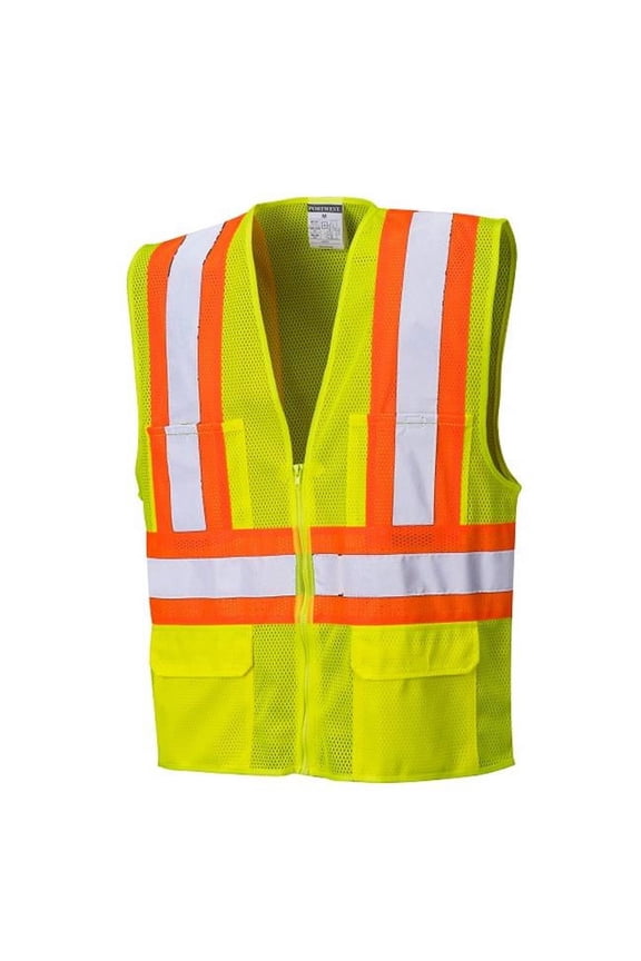 US371 Tulsa Contrast Hi-Vis Mesh Safety Vest Yellow, 5X-Large
