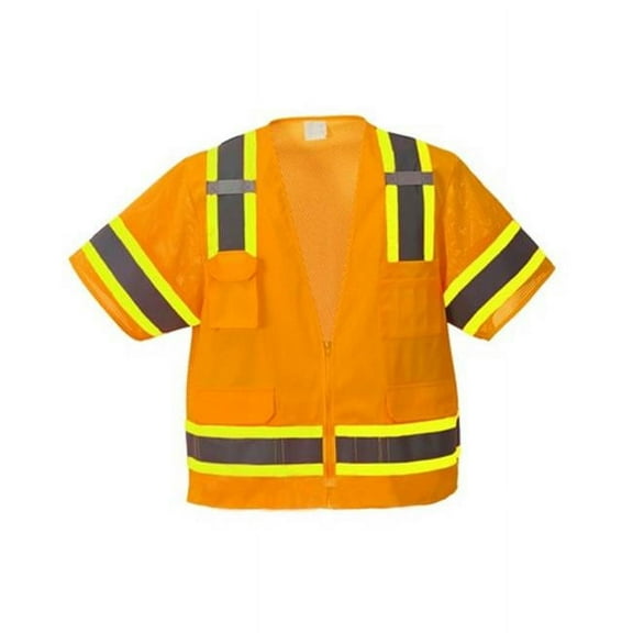 Portwest US373 Aurora Sleeved Hi-Vis Safety Vest Orange, 5X-Large
