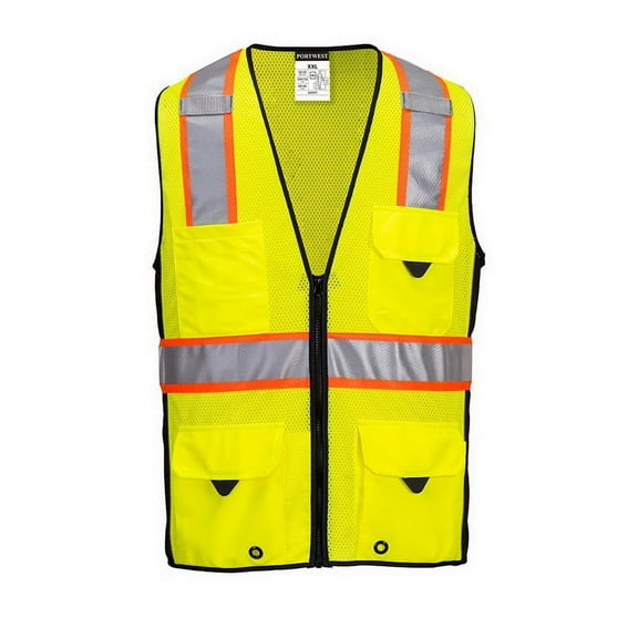 Portwest US377 Lightweight Ultra Cool Surveyor Vest Yellow/Black, 3X-Large