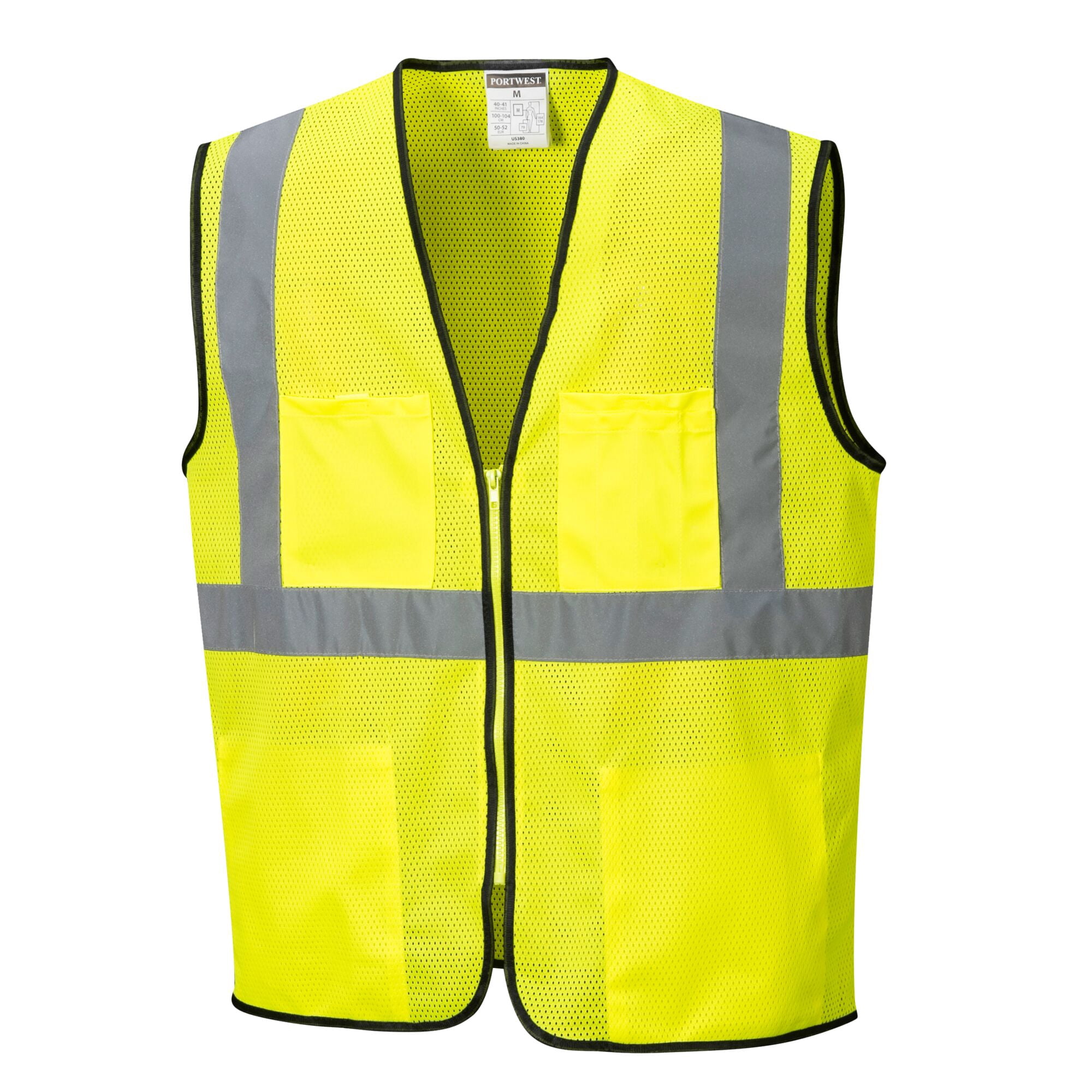 Portwest US380 Tampa Lightweight Mesh Safety Vest Yellow, 6X-Large