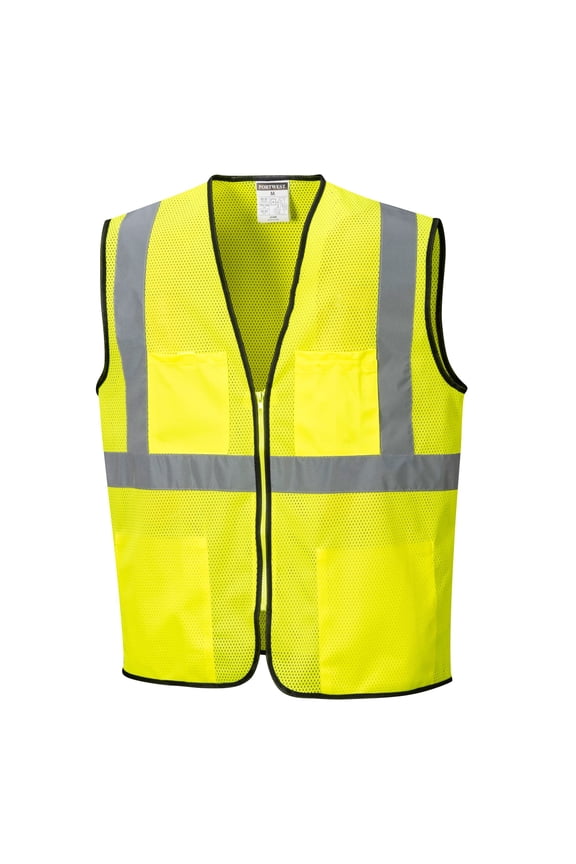 US380 Tampa Lightweight Mesh Safety Vest Yellow, 6X-Large
