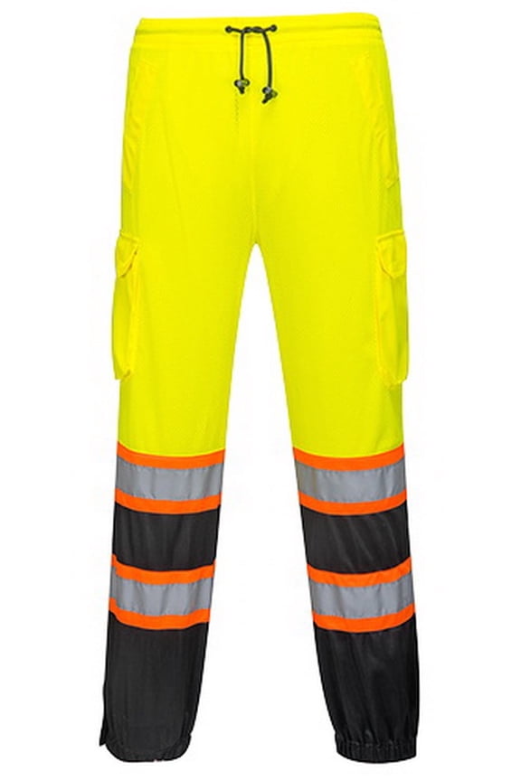 US388 Two-Tone Mesh Over Pants-Yellow/Black-4X/5X